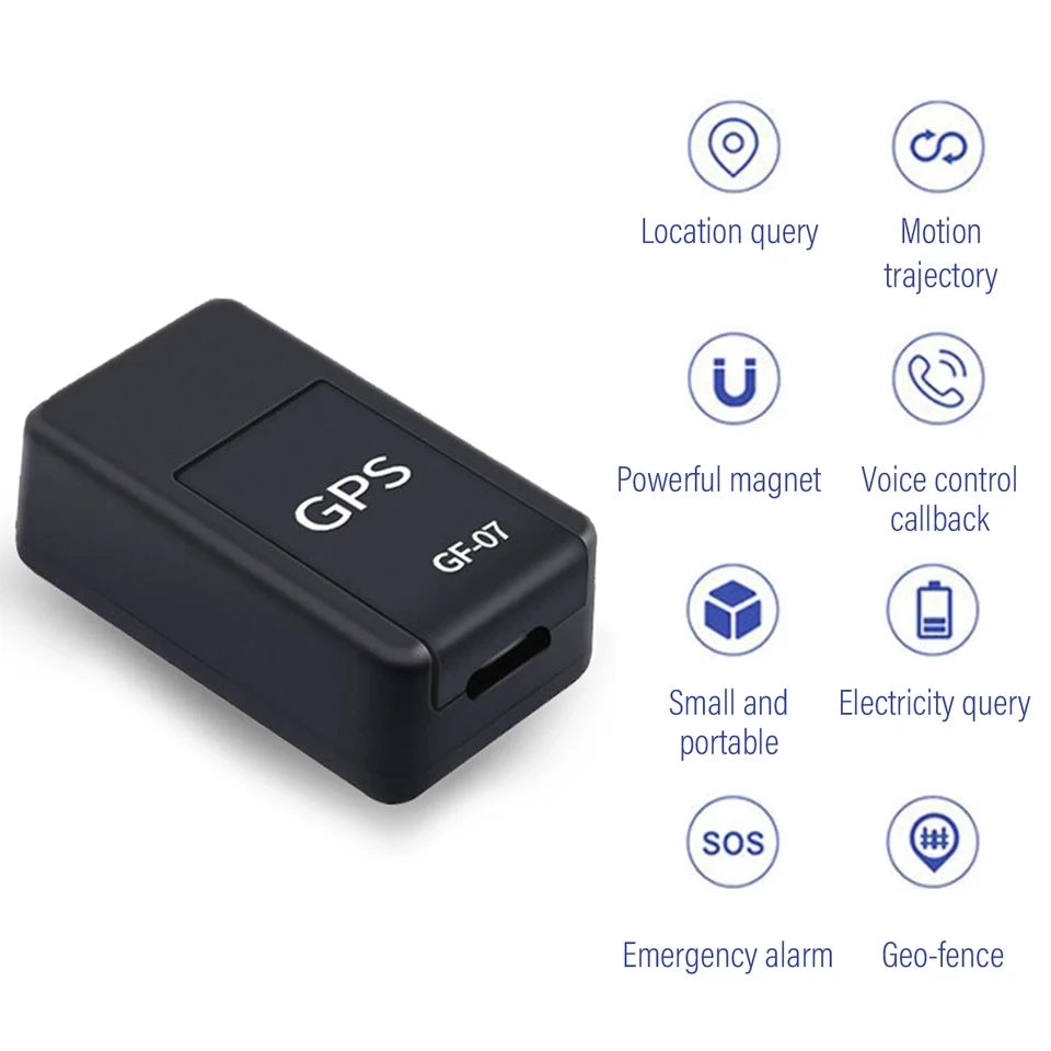 Localizador GPS antirrobo para automóviles con imán fuerte.