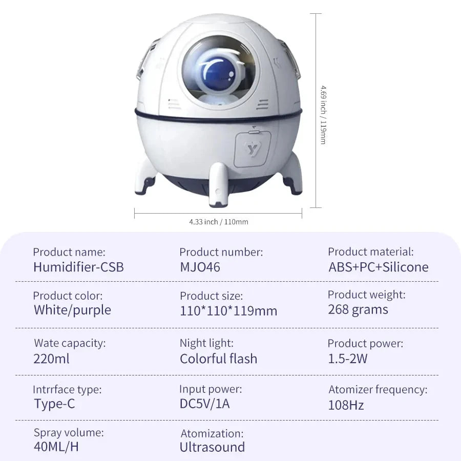 Humidificador de Aire Cápsula Espacial